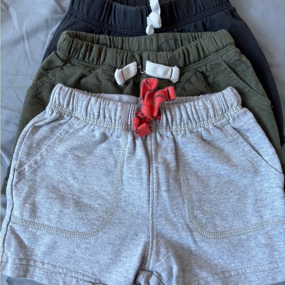 Carter's Kids' Shorts Pack - Black, Green, Gray